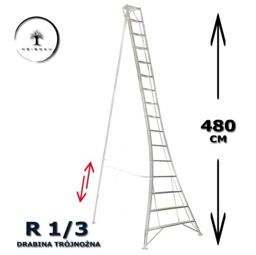 Drabina ogrodowa trójnożna 480 cm R 1/3